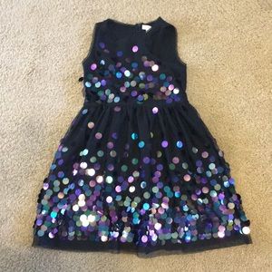 Girls black sequin dress